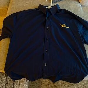 1999 Rocawear Dress Shit Size 1x Color Royal/Gold